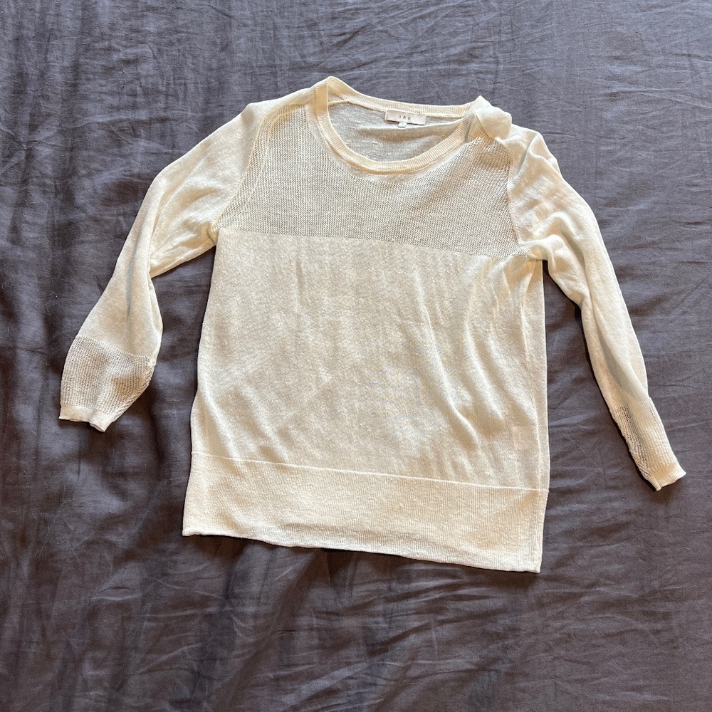 Cream linen sweater by IRO